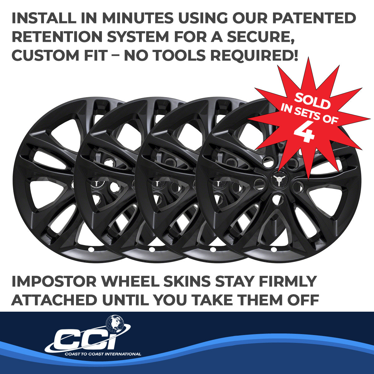 Coast2Coast Wheel Skins & Styled Wheel Covers IWCIMP406BLK product image 4