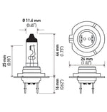 HELLA Headlight Bulb, H7, 70 Watt, 24 V - H7 24V