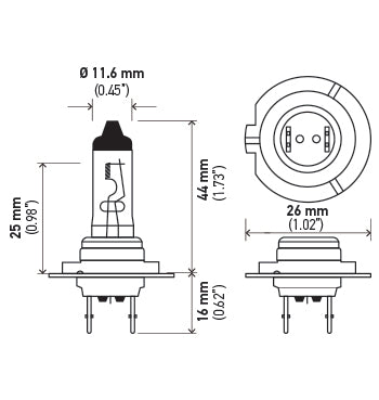 HELLA Headlight Bulb, H7, 70 Watt, 24 V - H7 24V