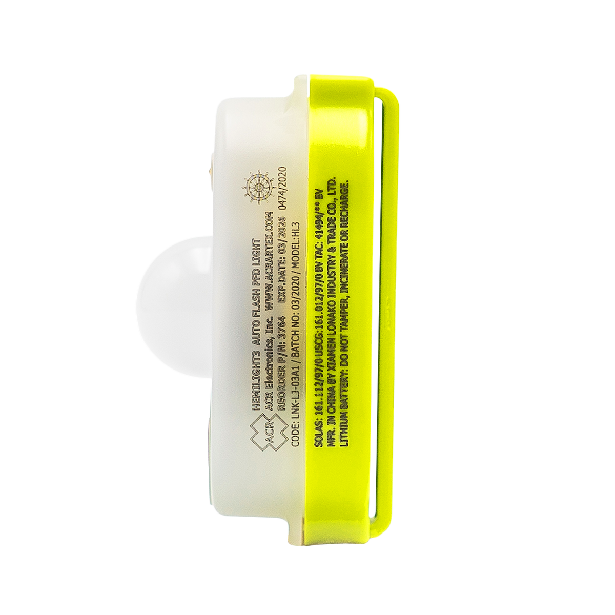 ACR Electronics Man Overboard Locator, HemiLight3, LED Flashlight/Strobe, 20 Hours Operational Life - 3764.1