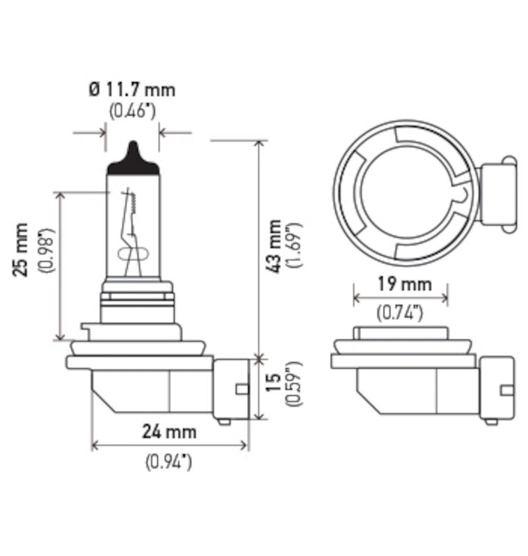 HELLA Bulbs & Replacement Lighting H11B product image 3