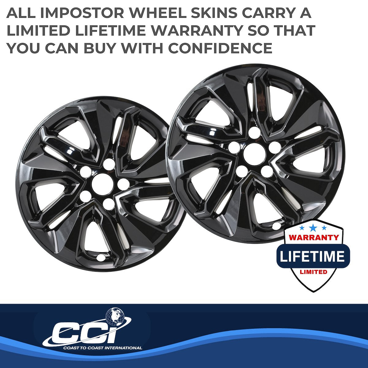 Coast2Coast Wheel Skins & Styled Wheel Covers IWCIMP455BLK product image 3