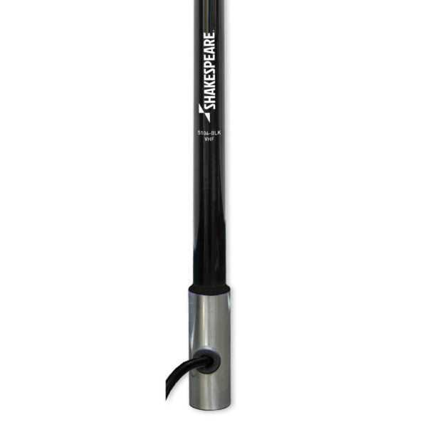 Shakespeare VHF Radio Antenna, Classic Series, 4 ft Height, 3 dBi Gain - 5104-BLK