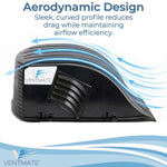Ventmate Roof Vent Cover, MAKO Series, For 14 in x 14 in MAKO Series Vents, Black - 67316