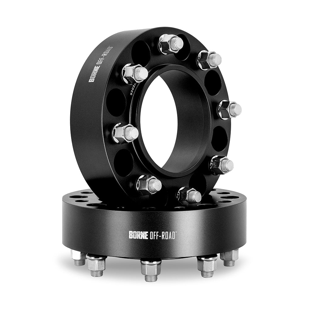 Borne Off-Road Wheel Spacer, 6 x 139.7 Millimeter Bolt Pattern, 38.1 Millimeter/1.5 in Thickness, 78.1 Millimeter Hub Size, Set Of 2 - BNWS-005-381BK