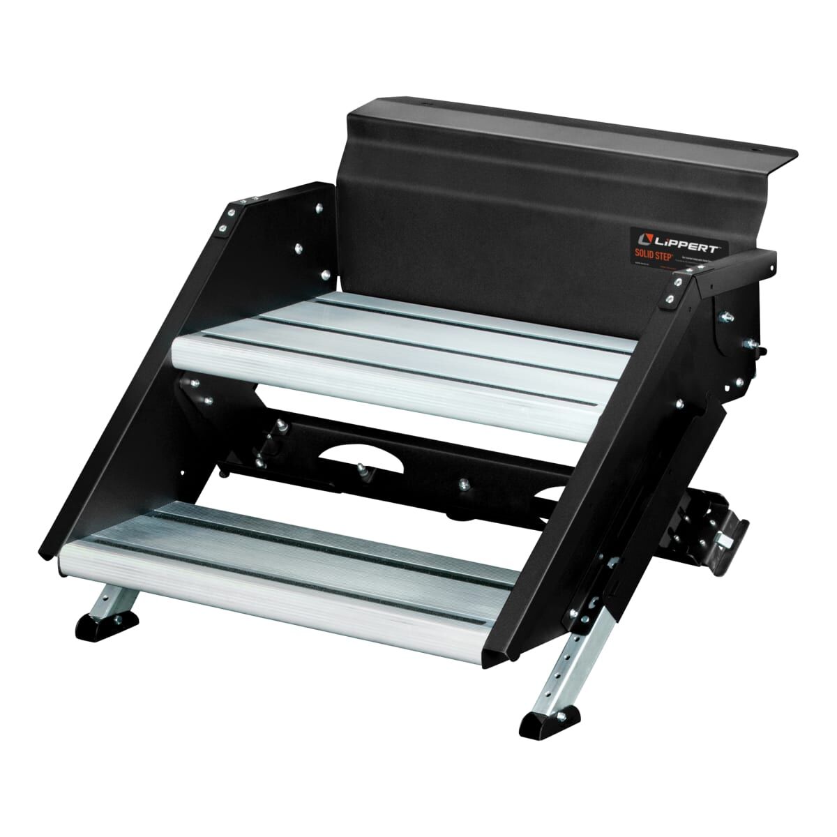 Lippert Entry Step, SolidStep  3.0, 2 Manual Fold-Up Steps, With 8 in Rise - 733932