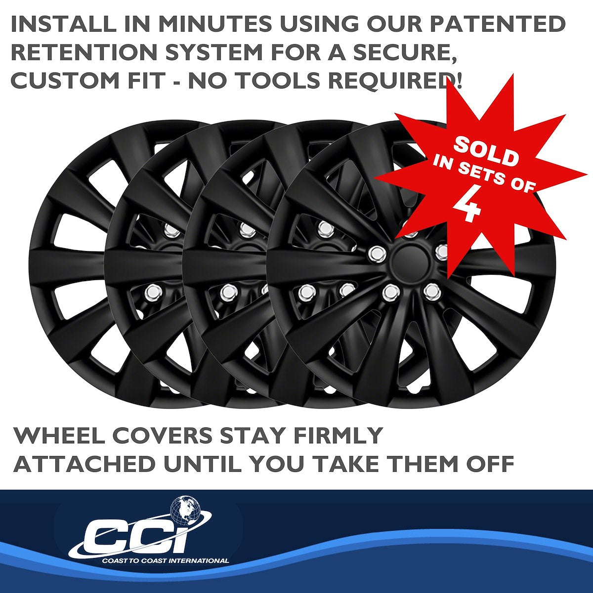 Coast2Coast Universal Wheel Covers IWC103816BLK product image 4