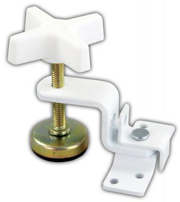 JR Products Fold-Out Bunk Clamp, 3.15 in Mounting Hole Distance, White - 20775
