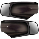 CIPA USA Exterior Towing Mirror, 4-1/4 x 6-3/4 in Mirror, Black, Set Of 2 - 10950