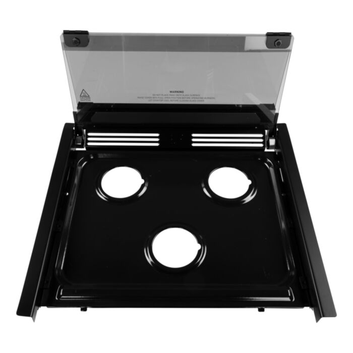 Furrion Stove Top, Replacement For Furrion F1S17L02A/F1S17L03A Series Ranges, For 17 in Ranges, Black - C-F1S17L02A-002