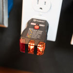 SouthWire Corp. Circuit Tester, Red/Amber Light Display, 110 To 125 V AC, Detects Faulty Wiring In 3-Wire Receptacles - 40022S