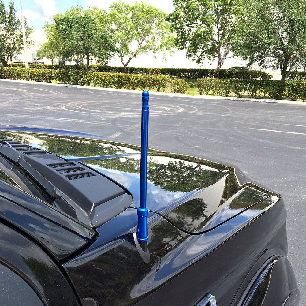Recon Accessories Antenna Mast, 8 in Length, Black, Aluminum - 264ANTBK