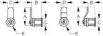 Sea Dog Lock Cylinder, Zinc/304 Stainless Steel Nut, With 2 Locking Arms/2 Matching Keys - 221930-1
