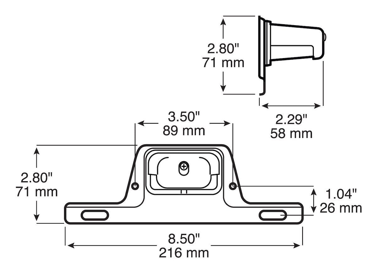 Peterson Manufacturing License Plate Bracket, Black, Steel - M436B