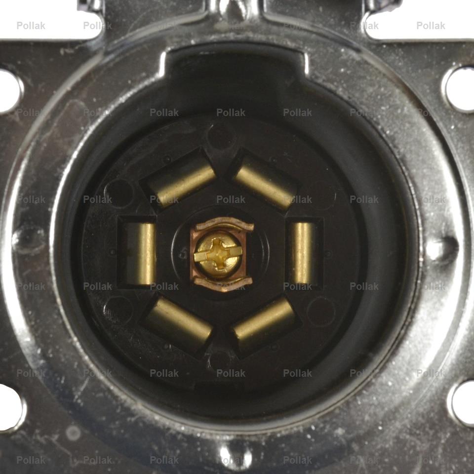 Pollak Trailer Wiring Connector, 7-Way Round Socket - 12-703