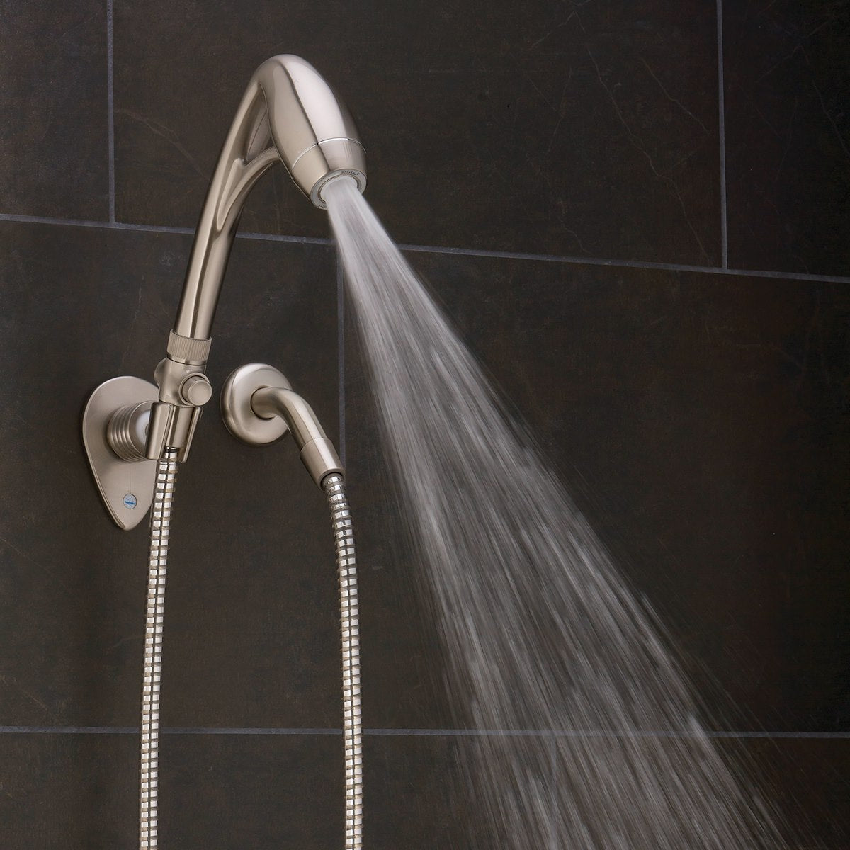 Oxygenics/ ETL Shower Head, Hand Held With 60 in Hose, With 2 Function Spray Settings, 2 in Outer Diameter - 26488