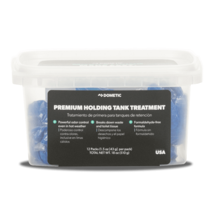 Dometic Waste Holding Tank Treatment, 1.5 oz Drop-In Individual Dose Packs, Container Of 12 Treatments - D1110001