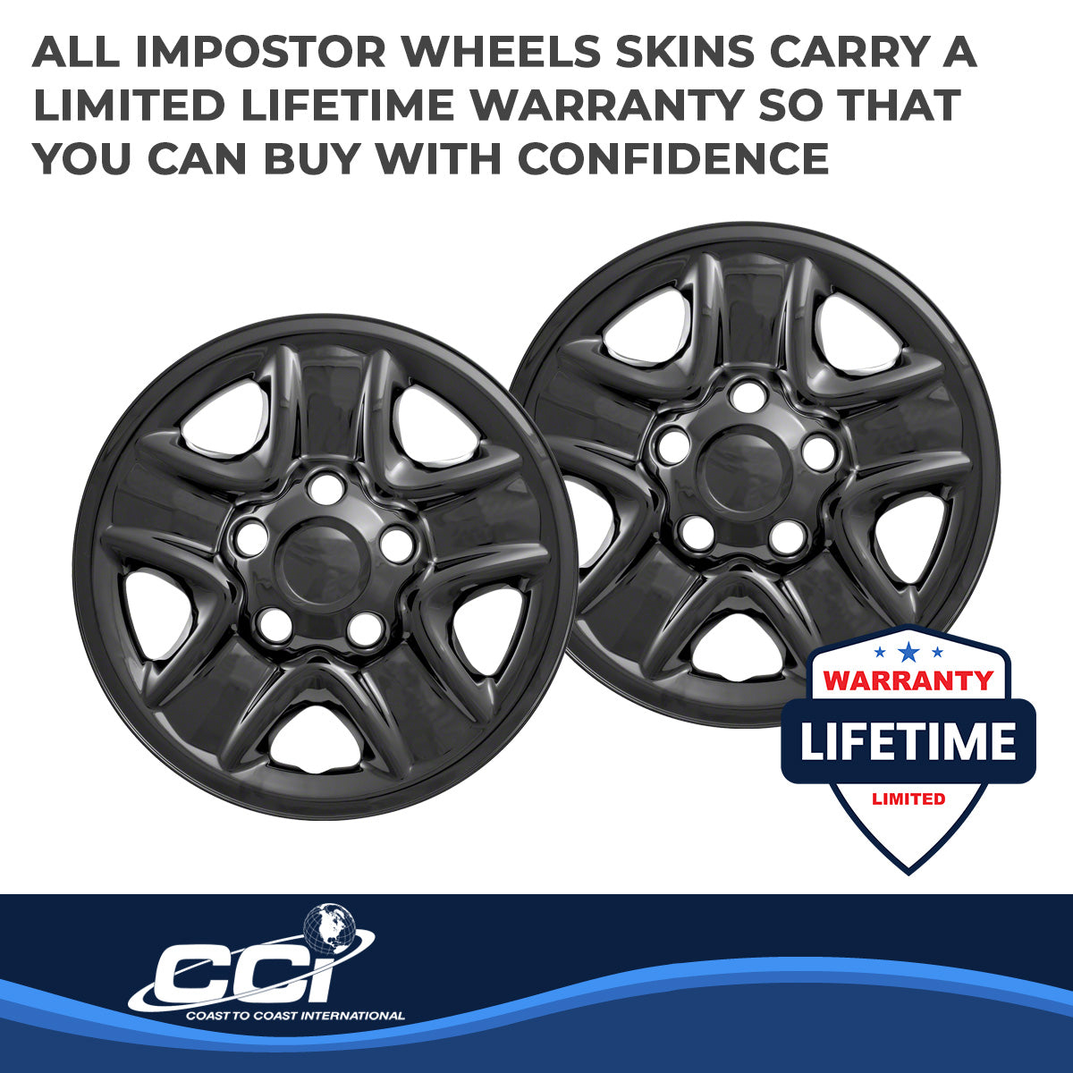 Coast2Coast Wheel Skins & Styled Wheel Covers IWCIMP77BLK product image 3