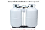 Flame King Propane Tank Rack, Holds Two 30 lb Gas Bottle, Steel - KT30MNT