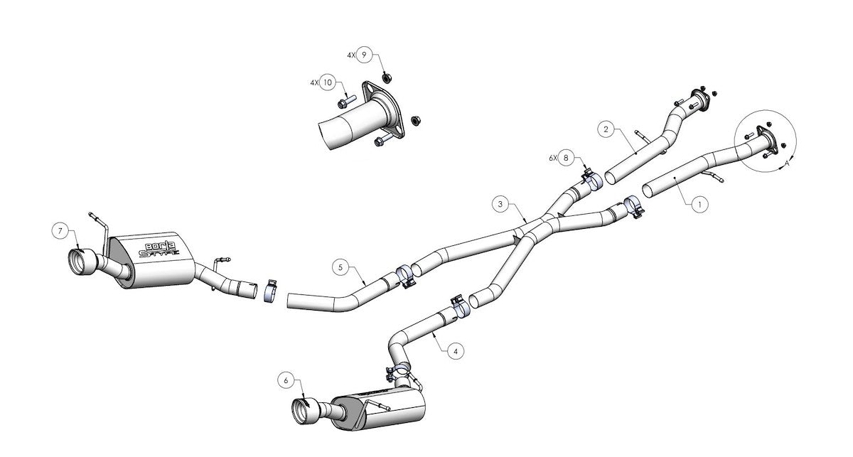 Borla Exhaust System Kit 140449CB product image 2