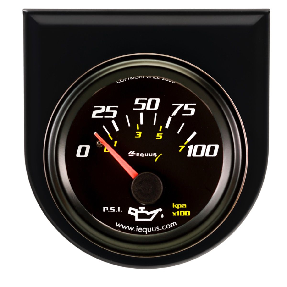 Equus Gauges Gauge Oil Pressure, 6000 Series, 2-1/16 in, 0-100 PSI - E6234