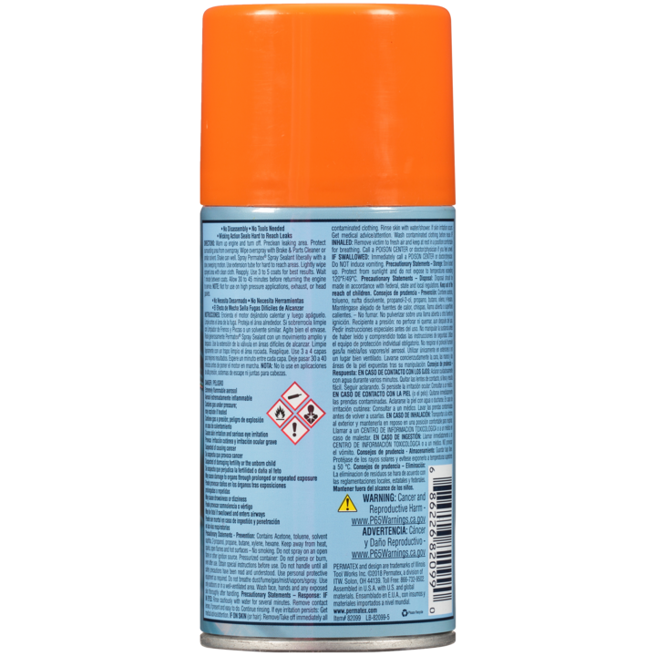 Permatex Adhesive Sealant, 9 oz Aerosol Can - 82099