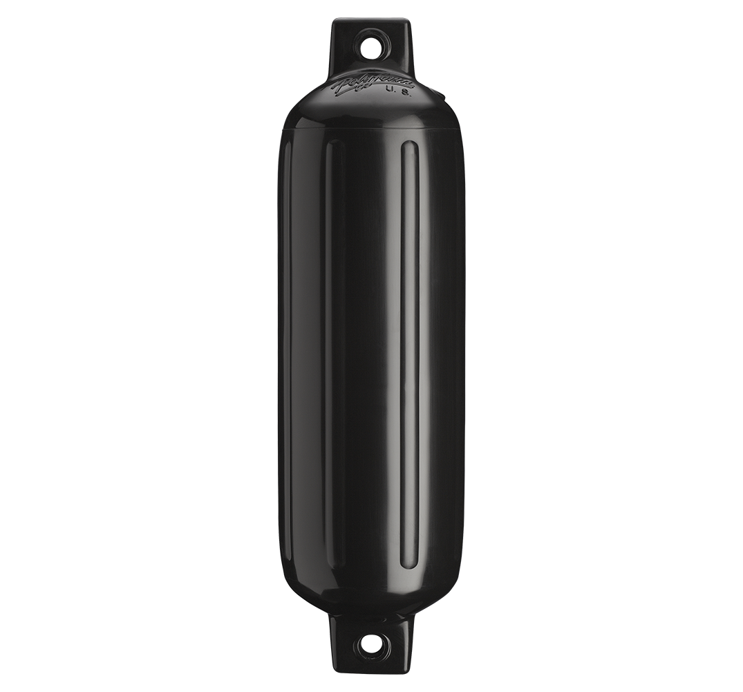 Polyform Boat Fender, G-Series, G-4 Black, 6-1/2 in Diameter x 22 in Length For 20 ft To 25 ft Boat - 22-830-435
