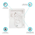 Dura Faucet Exterior Shower, 11 in Width x 6 in Height, White - DF-SA170-WT