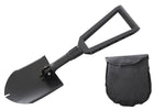 Overland Vehicle Systems Shovel, Black Powder Coat, Steel, 22.75 in Extended and 9.75 in Collapsed - 19049901