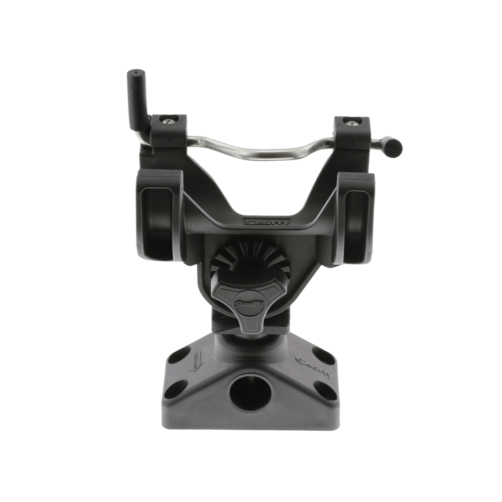 Scotty Inc. Fishing Rod Holder, Black, With 241 Side Deck Mount/1/4 in Stainless Steel Lock Bar - 0290