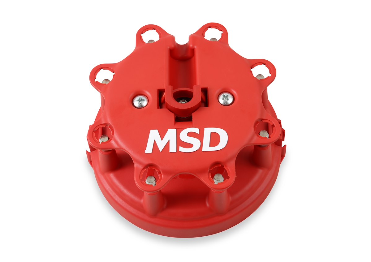 MSD Ignition Distributor Cap and Rotor Kit, For Use With Ford V8 TFI Distributors, Red - 8482
