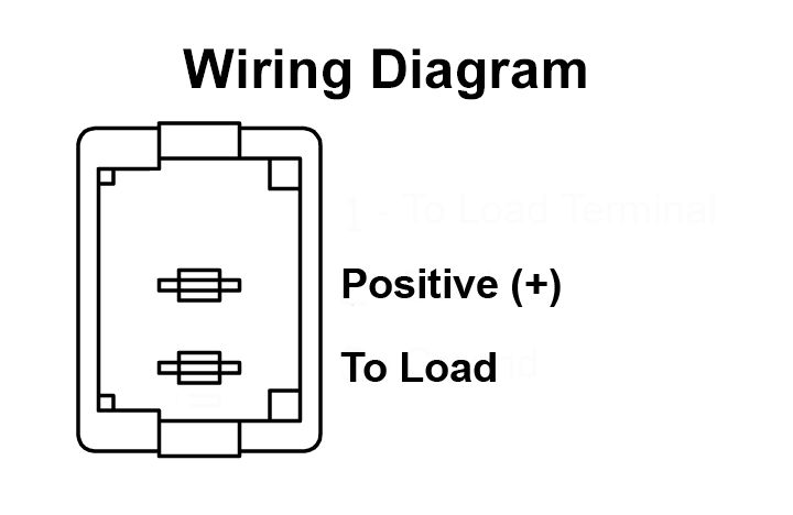 JR Products Multi Purpose Switch, 12 V, 1.125 in x 0.550 in Cutout, 1.120 in x 0.547 in (Switch) - 12615