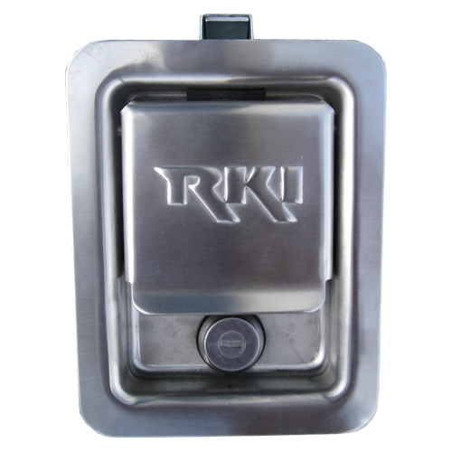 RKI Tool Box Lock, Used With FD/H/V/US/UST Series Truck Boxes, Paddle Latch With Lock Cylinder And 1 Key, Stainless Steel - PADLATRKIBX
