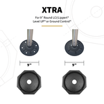 SnapPad Leveling Jack Foot Pad, Fits 9 in Round Jack ft, 11 in Diameter, Black, Set Of 4 - XTRSP4