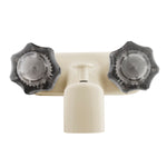 Dura Faucet Faucet, 2 Smoked Acrylic Knob Handle, 2 Hole Application, 1/4 Turn Washerless Cartridge Valve - DF-SA110S-BQ