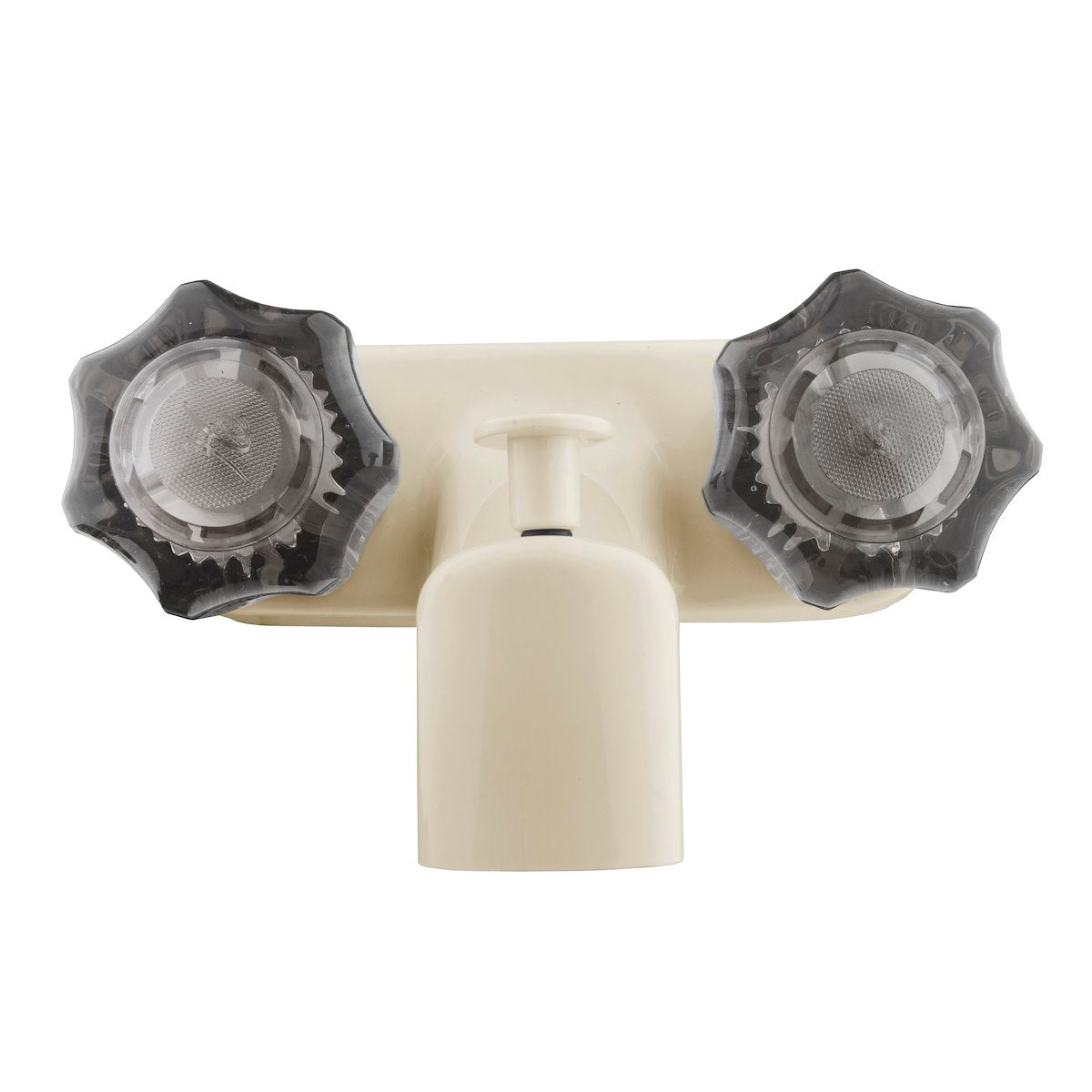 Dura Faucet Faucet, 2 Smoked Acrylic Knob Handle, 2 Hole Application, 1/4 Turn Washerless Cartridge Valve - DF-SA110S-BQ