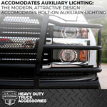 Cattleman HD Bumper, With 2 in Receiver Hitch, Glossy Powder Coated Black Steel - 2370PRSA
