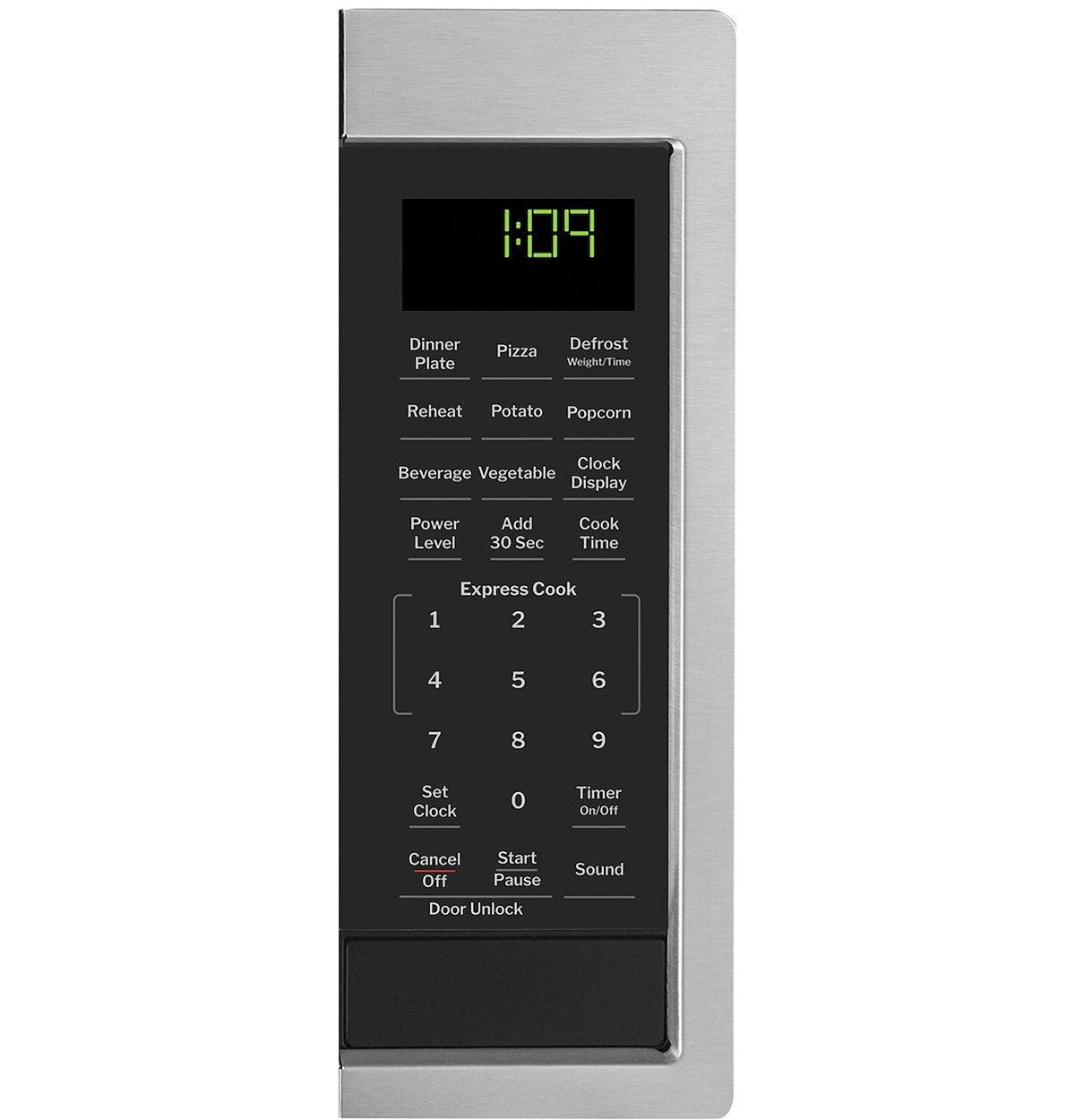 GE Appliances Microwave Oven, 0.9 Cubic ft, 900 Watt, 19 in Width x 11-1/2 in Height x 14-1/2 in Depth - GCBK09N1WSS