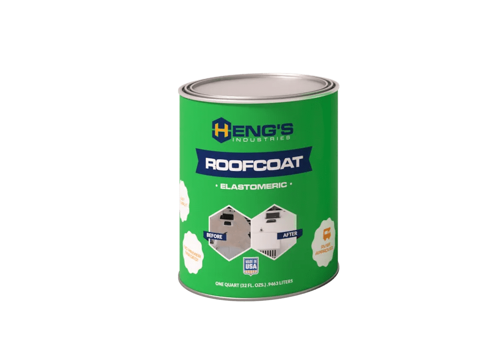 Heng's Industries Roof Coating, Covers Up To 200 Square ft Per gal, White, 1 qt - 47032