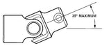 Borgeson Steering Shaft Universal Joint, 3/4 in DD X 3/4 in DD, Steel - 014949
