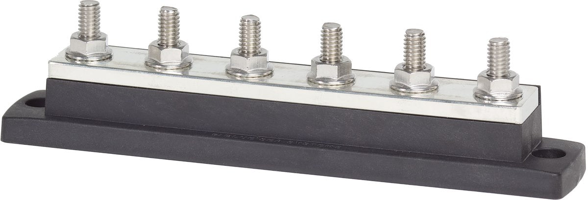 Blue Sea Busbar, 6 Stud Terminal, 300 V AC/48 V DC, 250 amp - 2126-BSS