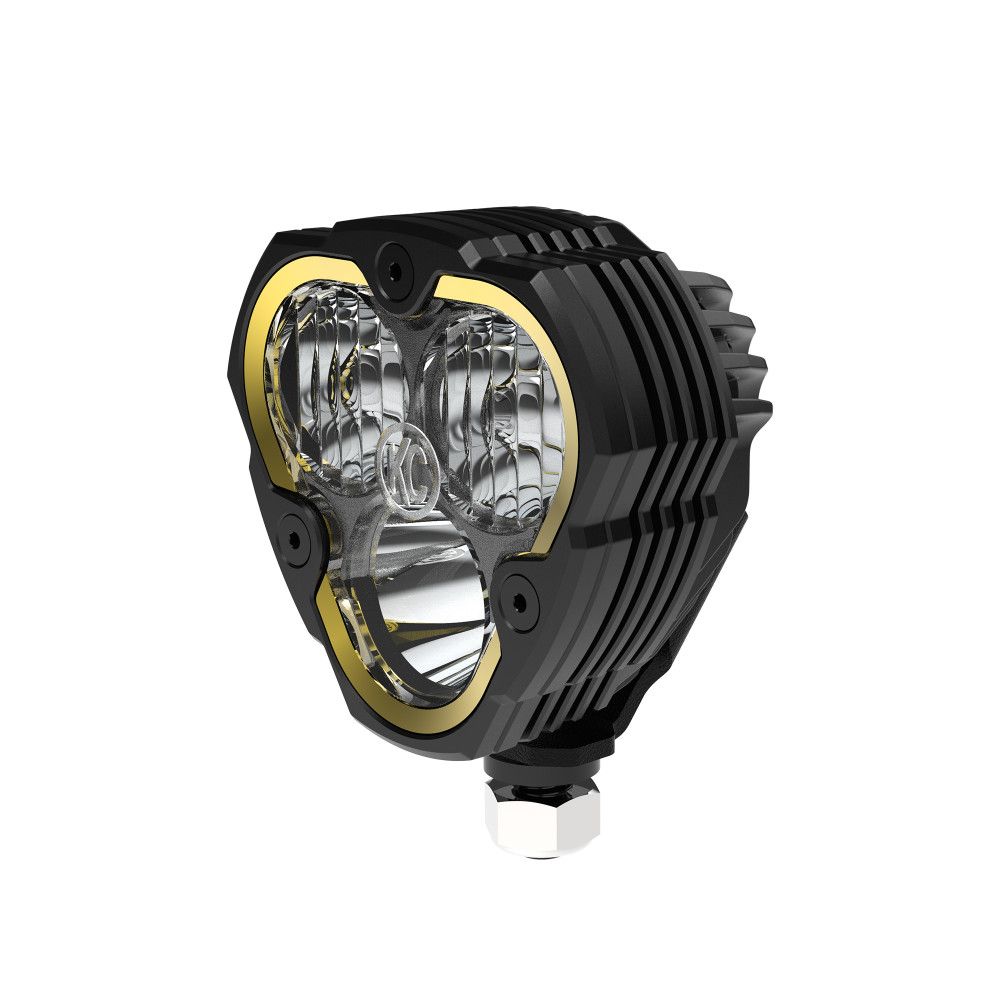 KC HiLiTES Driving/Fog Light, LED Bulb, Clear CREE LED, 3.6 in Width x 3-1/2 in Height x 2.6 in Depth Triangular, Set Of 2 - 0288