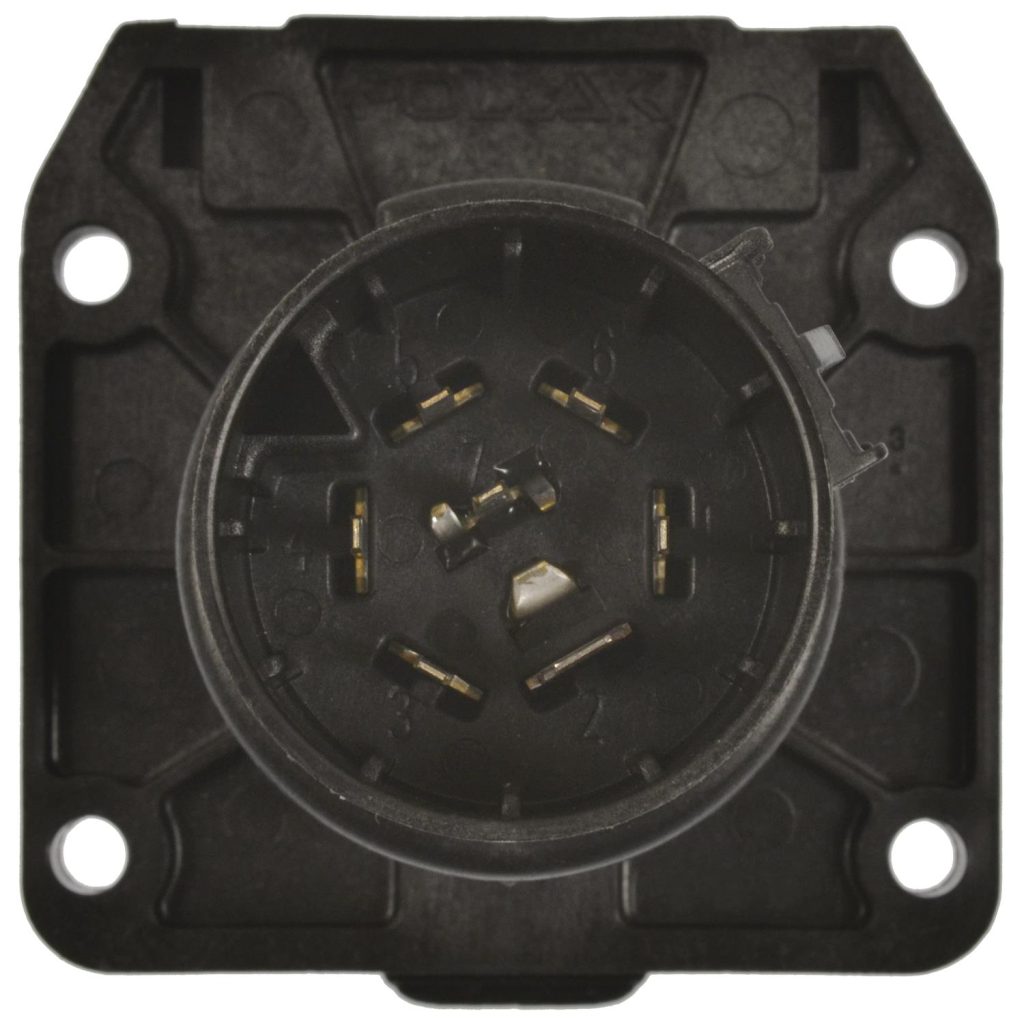 Pollak Trailer Wiring Connector, 7 Way RV Blade, Black - 7WB-110V