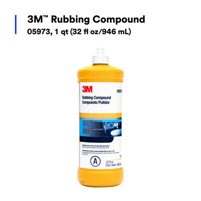 3M Rubbing Compound, 1 qt Bottle - 05973