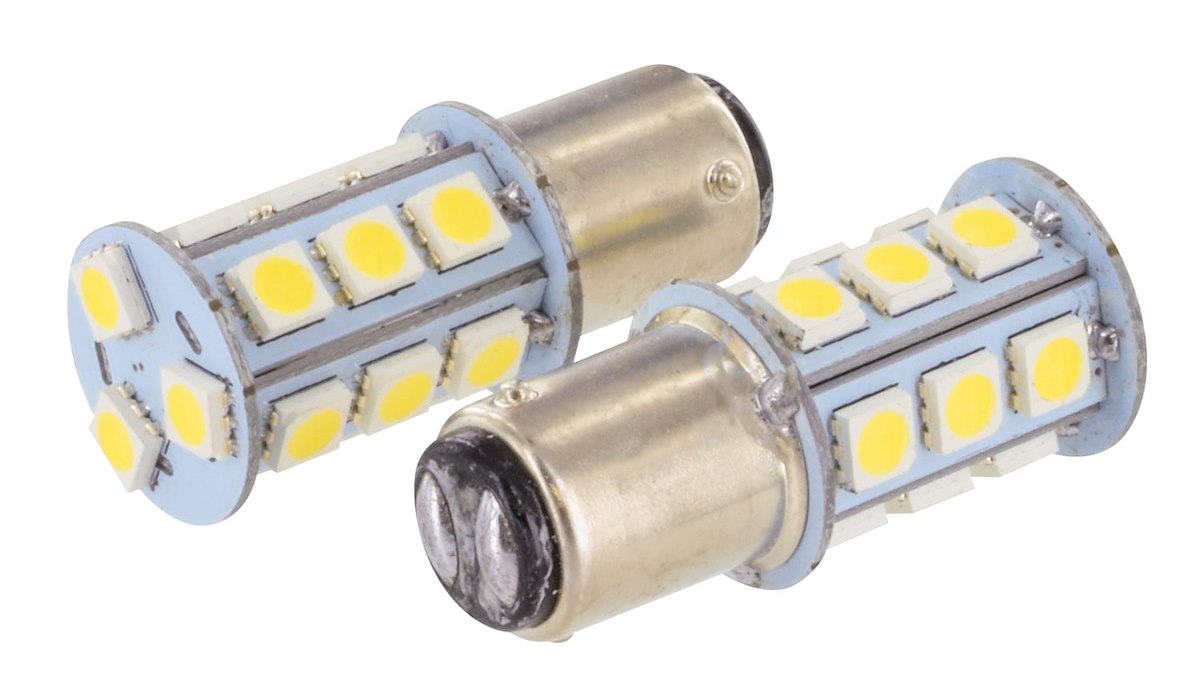Valterra Multi Purpose Light Bulb - LED, Replacement For 1004/1076 Bulbs, LED Tower Bulb, Daylight/Bright White, Pack Of 2 - DG72622VP