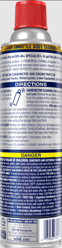 WD40 Parts Cleaner, 13.5 oz Aerosol Can - 30013