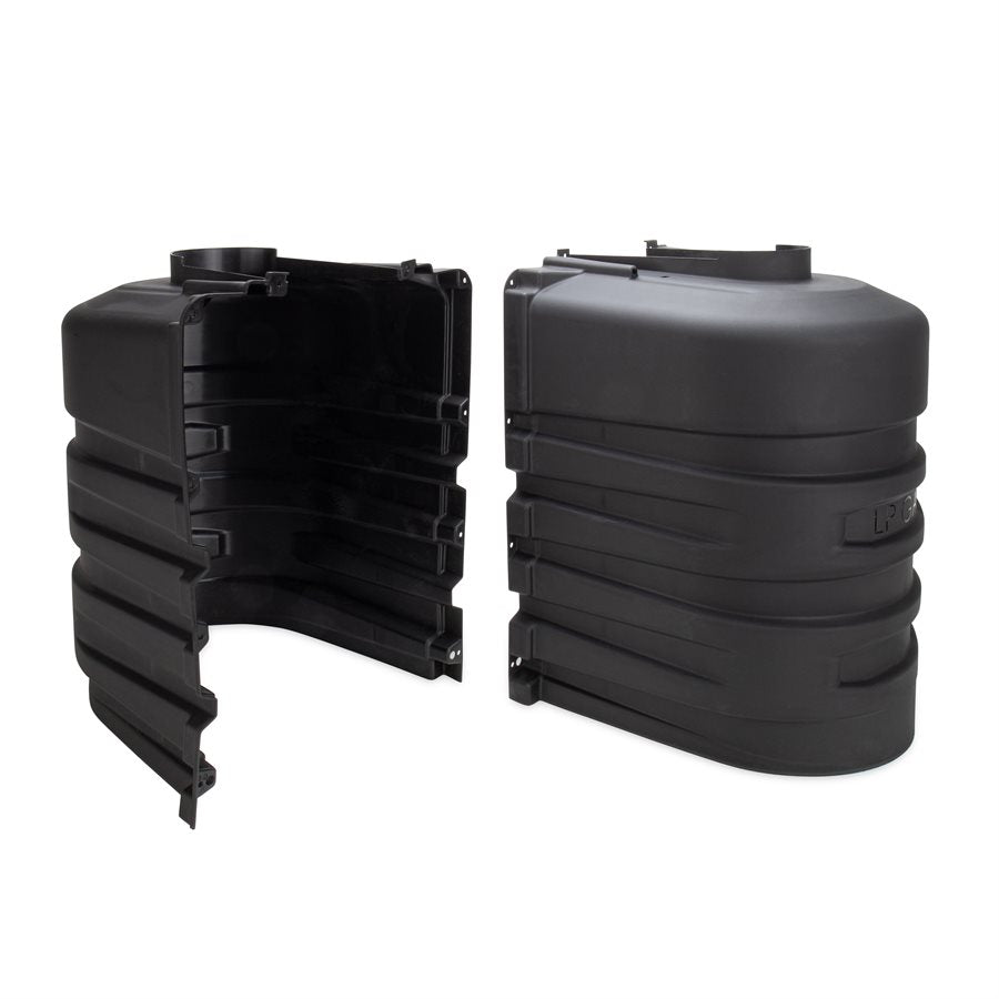 Camco Propane Tank Cover, For Dual 30 lb Tanks While Mounted, Black, 29-1/2 in Width x 26-1/4 in Height x 15-1/2 in Depth - 50512
