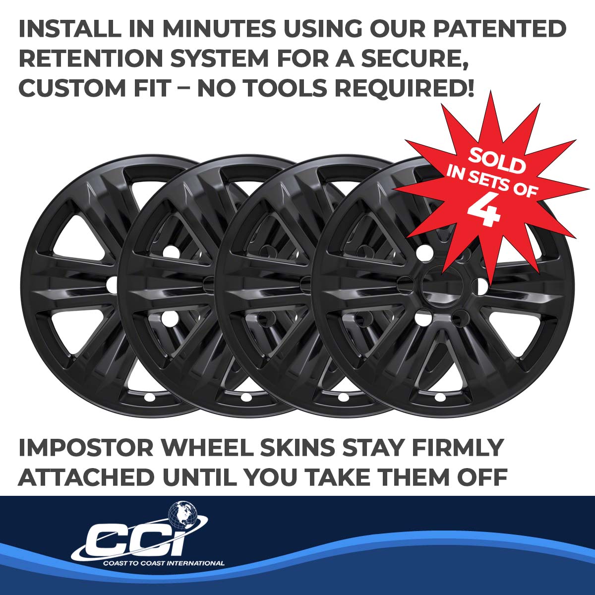 Coast2Coast Wheel Skins & Styled Wheel Covers IWCIMP387BLK product image 4