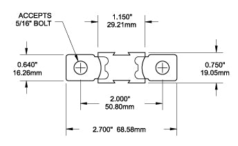 Blue Sea Fuse, 125 amp, 70 V DC - 5102-BSS