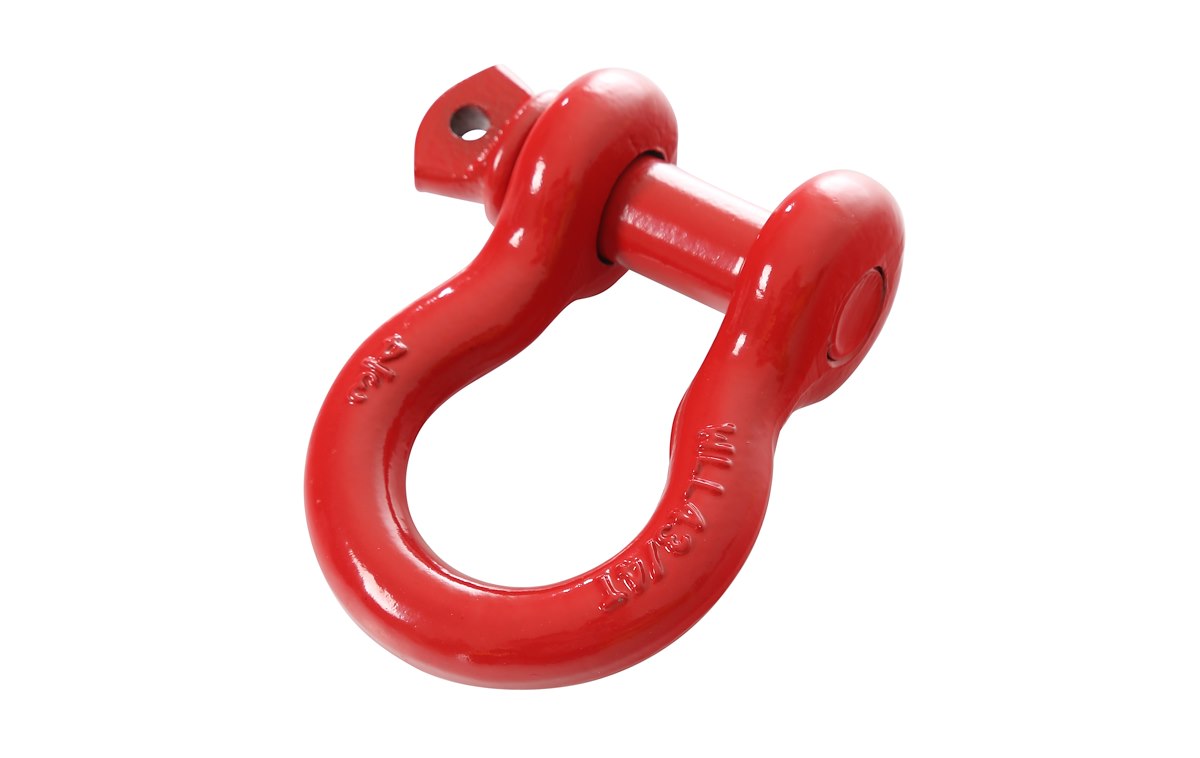 Overland Vehicle Systems D-Ring, With 3/4 in Pin, 4.75 Ton Weight Rating, Red - 19019904